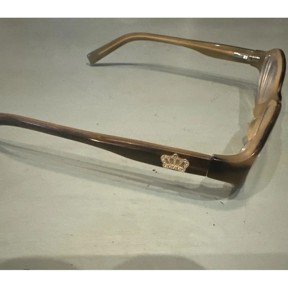 Juicy‎ Couture Brown Tortoise Crown Logo Optical Glasses Frames Women